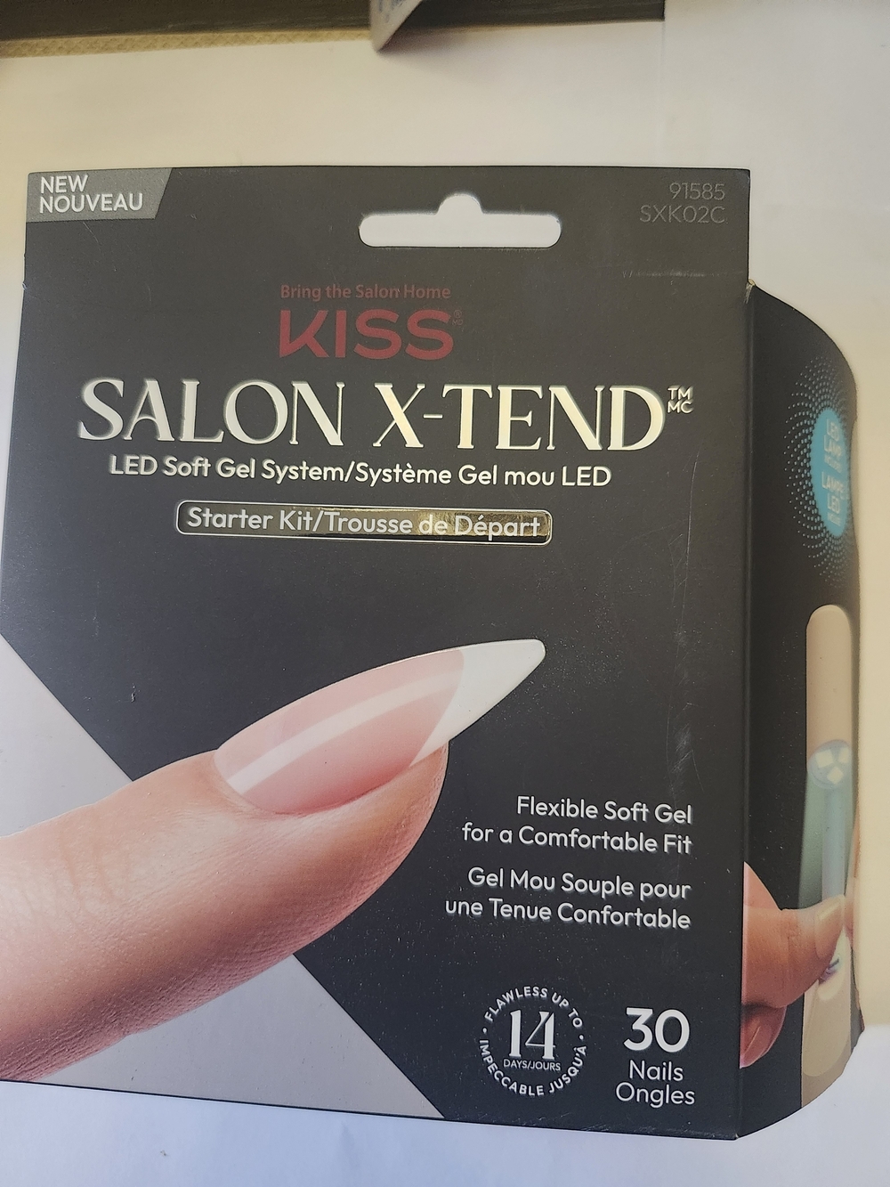 Kiss Salon X-Tend Soft Gel Nail Kit - Pink & White